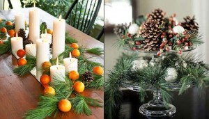 Floristic Christmas Compositions With Candles