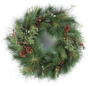 Artificial Christmas Wreath with Pine Cones